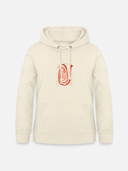 Tuba Zeichnung - Frauen Hoodie - Vanille-Milchshake