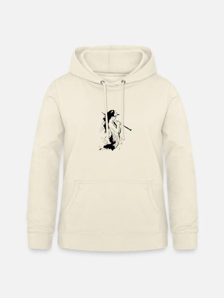 Zeichnung Flötistin - Frauen Hoodie - Vanille-Milchshake