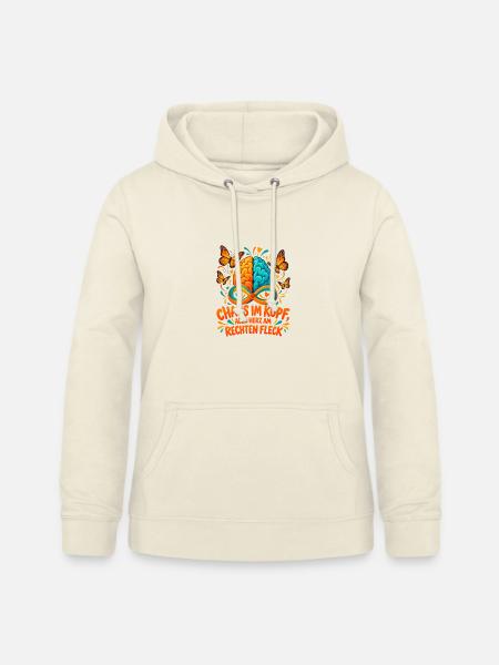 ADHS Spruch Chaos im Kopf Geschenkidee - Frauen Hoodie - Vanille-Milchshake