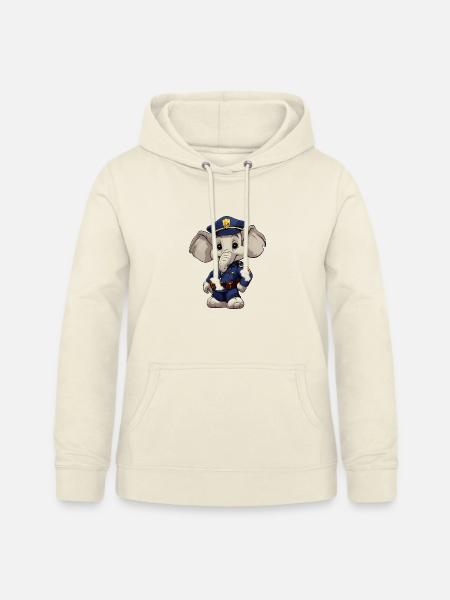 Polizist Elefant - Frauen Hoodie - Vanille-Milchshake