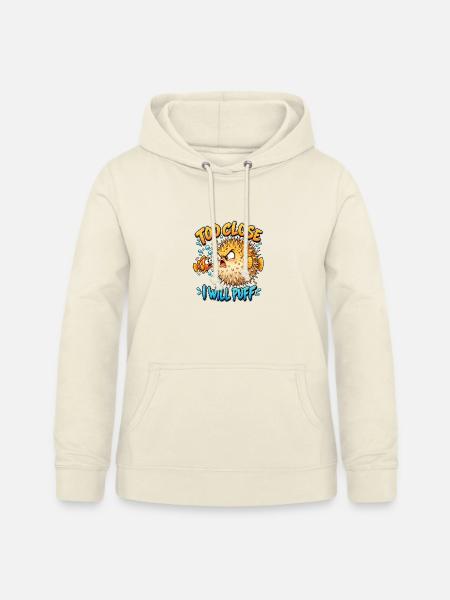 Zu nah: Pufferfisch Konflikt - Frauen Hoodie - Vanille-Milchshake