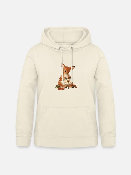 Reh flechtet mit Kumihimo-Scheibe - Frauen Hoodie - Vanille-Milchshake