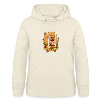 Süße Capybara Cartoon Fast Food Cheeseburger - Frauen Hoodie - Vanille-Milchshake - Vorne - AI Model Female 172 light (172cm)