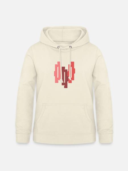 Rosé Burgunder Geomuster - Frauen Hoodie - Vanille-Milchshake