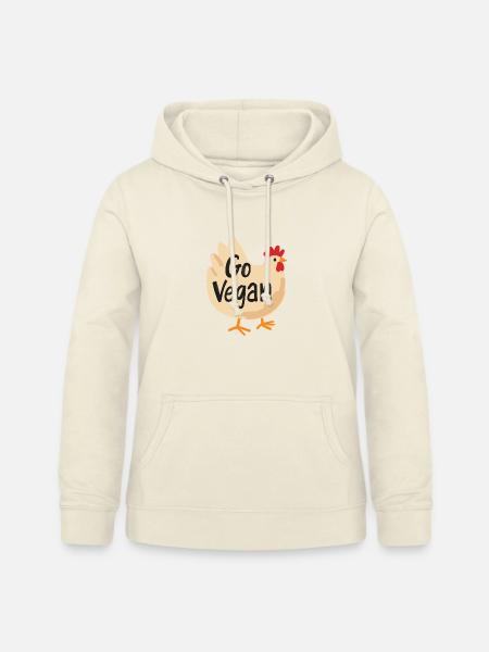 Go Vegan Cute Chicken - Frauen Hoodie - Vanille-Milchshake
