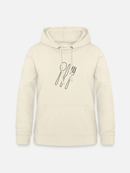 Besteck Gabel Löffel - Frauen Hoodie - Vanille-Milchshake
