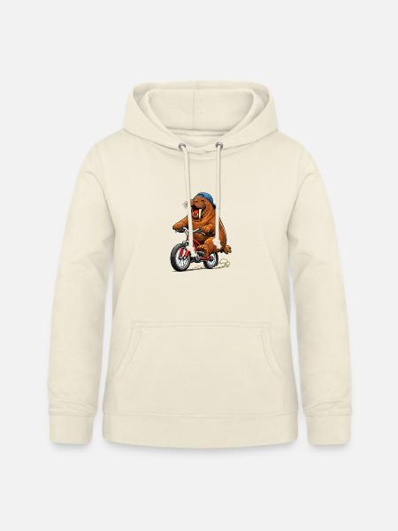 Walroß auf dem Fahrrad - Frauen Hoodie - Vanille-Milchshake
