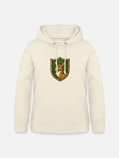 Hirsch im Schild Heraldik - Frauen Hoodie - Vanille-Milchshake