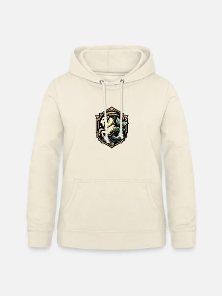 Heraldischer Pferde-Drache - Frauen Hoodie - Vanille-Milchshake