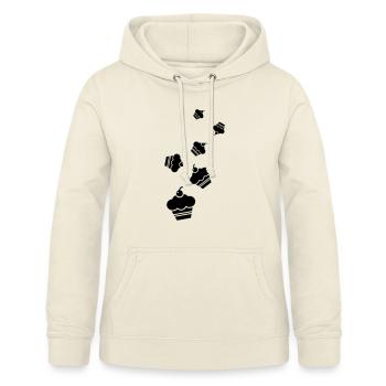 Icône Muffin Silhouette - Sweat à capuche Femme - vanille - Devant - AI Model Female 172 light (172cm)