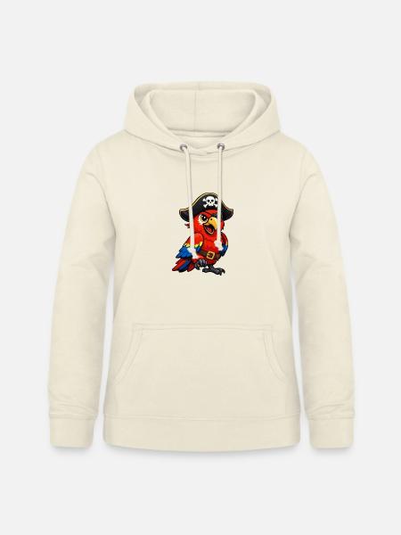 papagei-pirat - Frauen Hoodie - Vanille-Milchshake