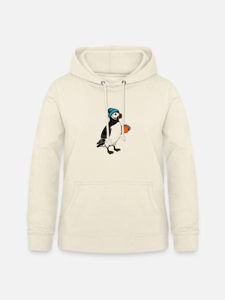 Kaffee Puffin - Frauen Hoodie - Vanille-Milchshake