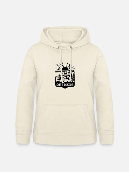 Côte d'Azur Silhouette Meer & Leuchtturm - Frauen Hoodie - Vanille-Milchshake