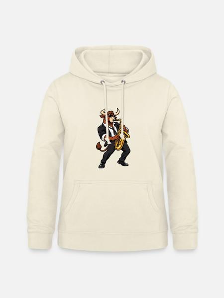 Stier mit Saxophon – Sternzeichen - Frauen Hoodie - Vanille-Milchshake
