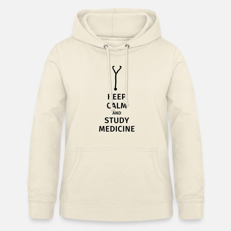 keep calm and study medicine - Sweat à capuche Femme - vanille