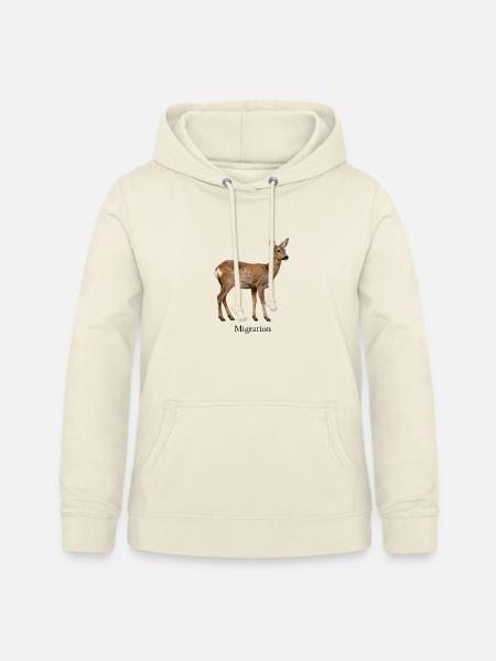 Migration Reh Motiv - Frauen Hoodie - Vanille-Milchshake