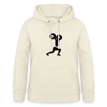 haltérophile - Sweat à capuche Femme - vanille - Devant - AI Model Female 172 light (172cm)