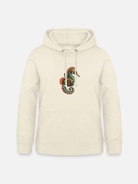 Steampunk Seepferdchen Motiv - Frauen Hoodie - Vanille-Milchshake
