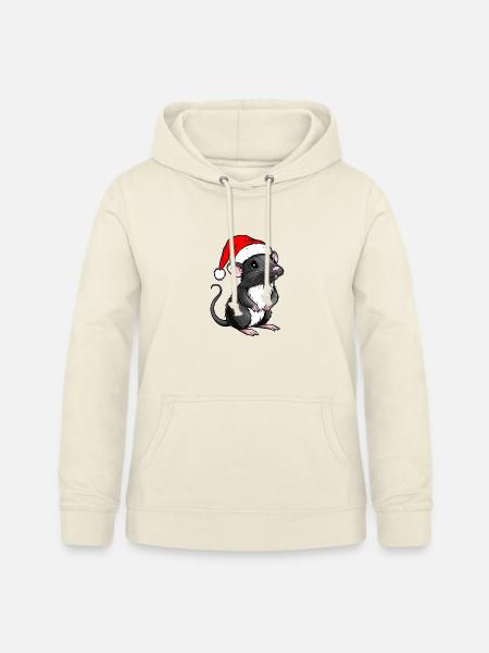 Weihnachtsmann Ratte - Frauen Hoodie - Vanille-Milchshake