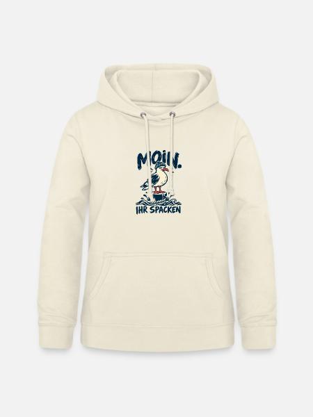 Moin! Ihr Spacken – Freche Möwe - Frauen Hoodie - Vanille-Milchshake