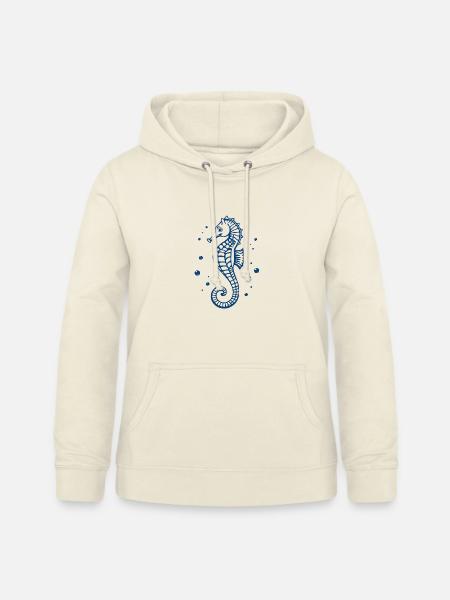 blaues Seepferdchen T-shirt Geschenk - Frauen Hoodie - Vanille-Milchshake