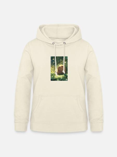 Sonnenhamster im Gras - Frauen Hoodie - Vanille-Milchshake