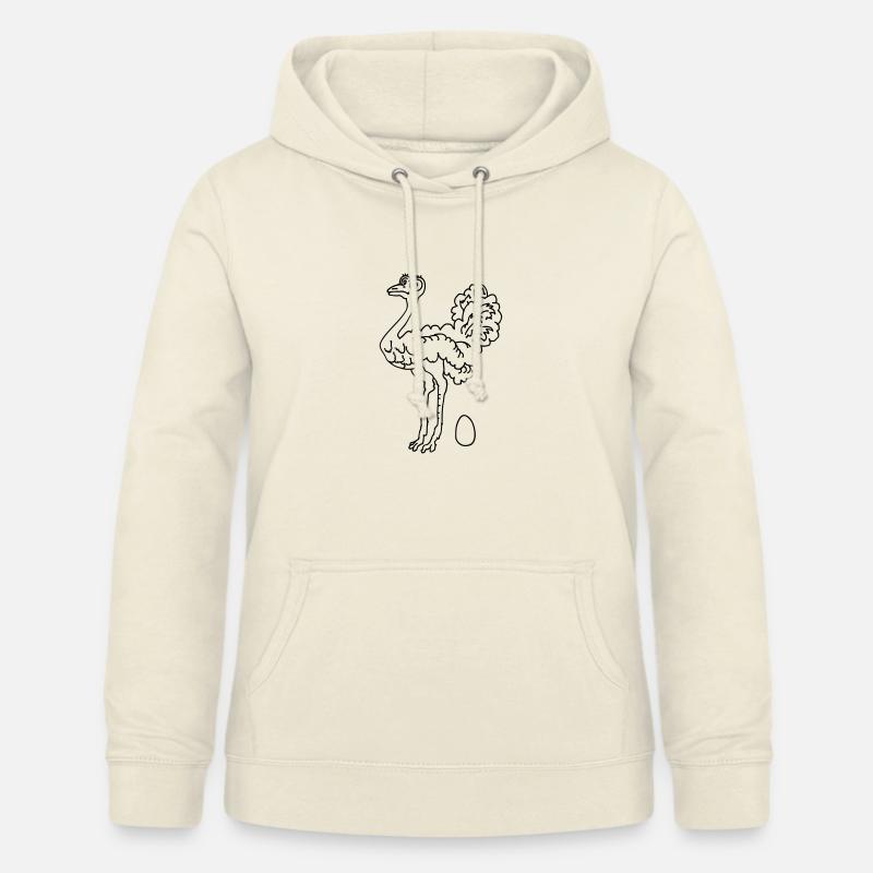 Struś - Bluza damska z kapturem - shake waniliowy