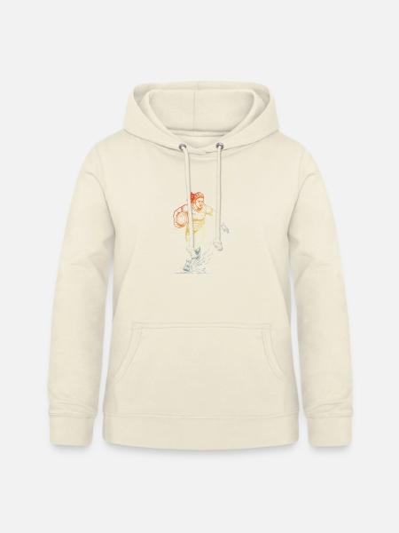 Retro Rugbyspielerin - Frauen Hoodie - Vanille-Milchshake