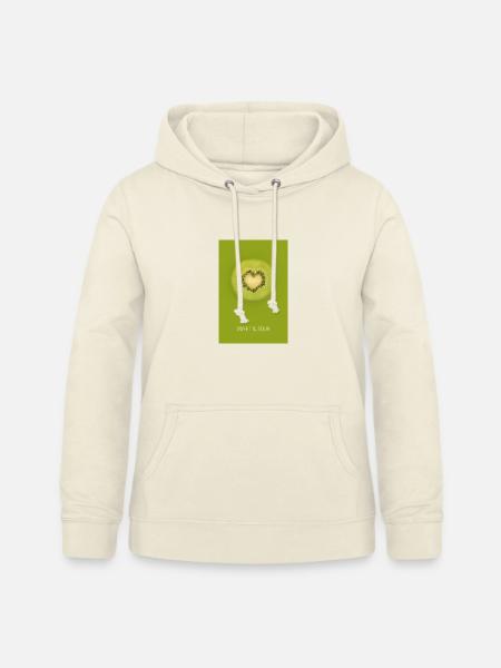 Kiwi mit Herz  Fresh Perspective - Frauen Hoodie - Vanille-Milchshake