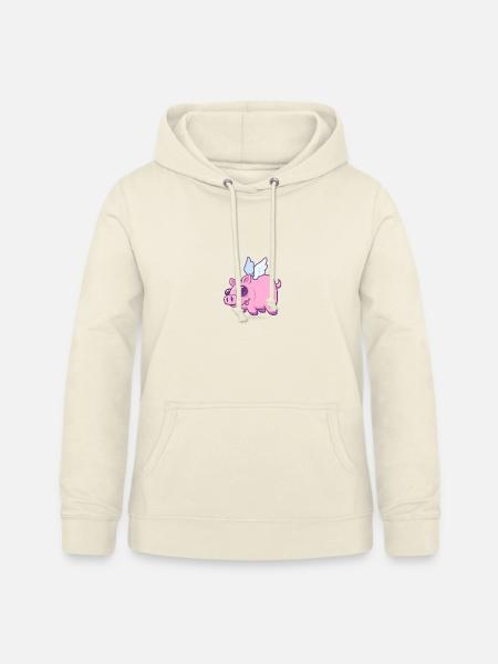 Fliegendes Schweinchen Wolkenflug - Frauen Hoodie - Vanille-Milchshake