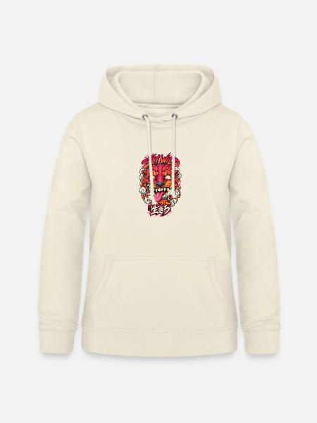 Stay Wild Tiger Neon Kopf - Frauen Hoodie - Vanille-Milchshake