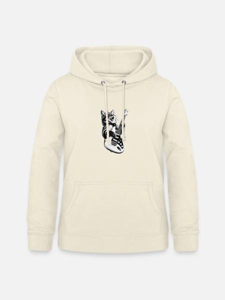 Katze Gitarre - Frauen Hoodie - Vanille-Milchshake