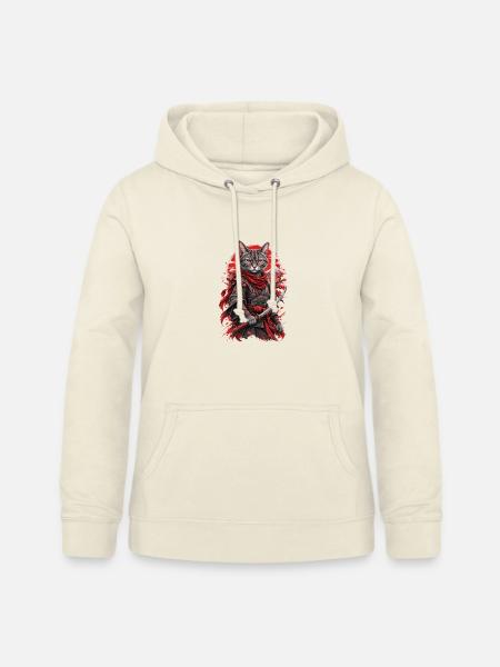 Samurai Katze - Frauen Hoodie - Vanille-Milchshake