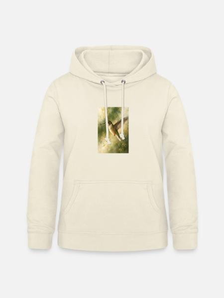Kolibri im grünen Licht - Frauen Hoodie - Vanille-Milchshake