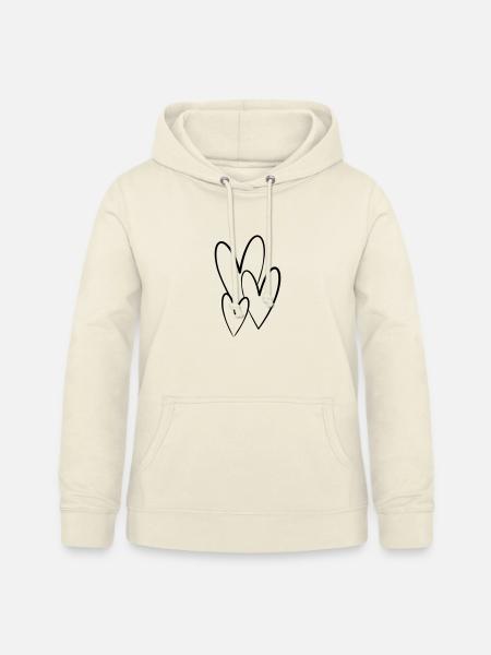 Herzen - Frauen Hoodie - Vanille-Milchshake