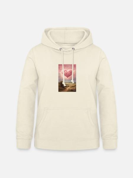 Herzwolke am Abend - Frauen Hoodie - Vanille-Milchshake