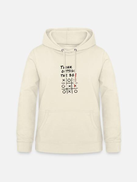 Think Outside the Box – Kreatives Tic-Tac-Toe - Frauen Hoodie - Vanille-Milchshake