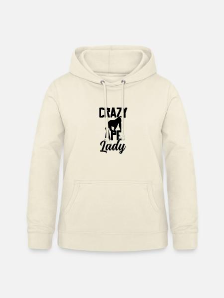 Crazy Ape Lady - Frauen Hoodie - Vanille-Milchshake
