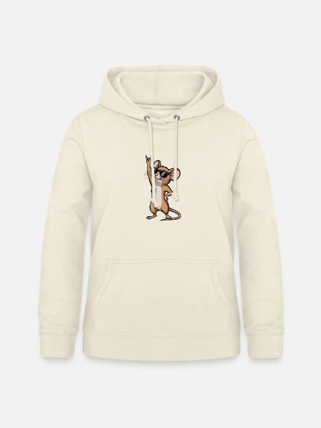 Coole Maus Ratte Rock Musiker Comic - Frauen Hoodie - Vanille-Milchshake