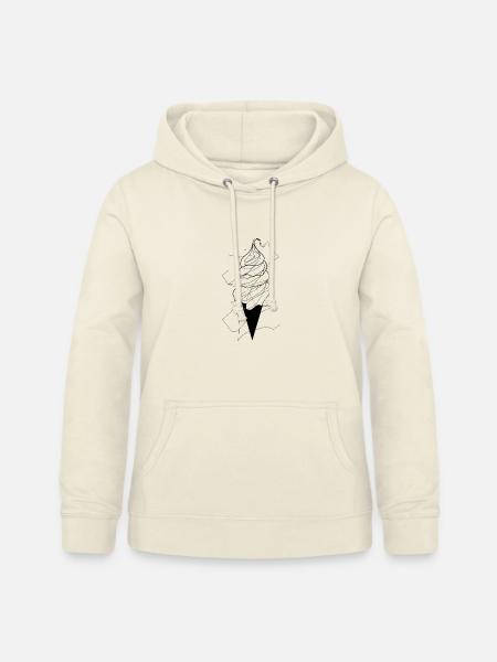 Eiscreme Line Art - Frauen Hoodie - Vanille-Milchshake