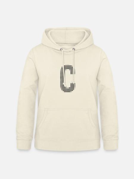 Buchstabe C – Punktmuster Initial Design - Frauen Hoodie - Vanille-Milchshake