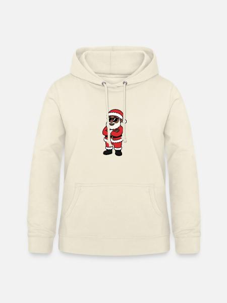 Cooler Weihnachtsmann mit dunkler Brille - Frauen Hoodie - Vanille-Milchshake