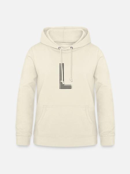 Buchstabe L – Punktmuster Initial Design - Frauen Hoodie - Vanille-Milchshake