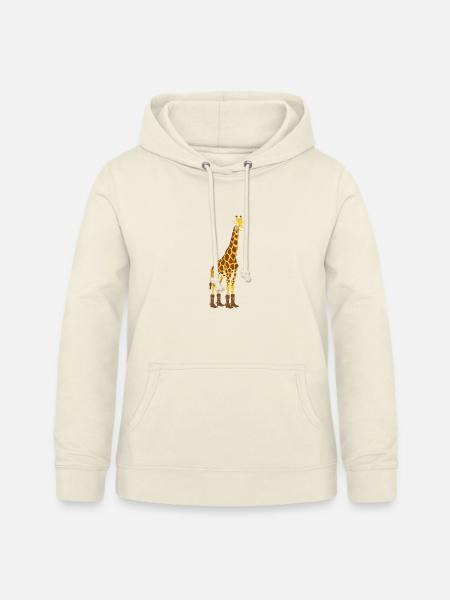 Giraffe mit Stiefel-Statement - Frauen Hoodie - Vanille-Milchshake