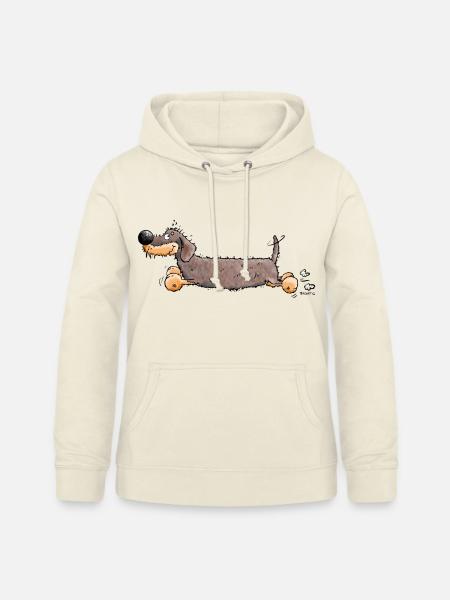 Flotter Dackel - Frauen Hoodie - Vanille-Milchshake