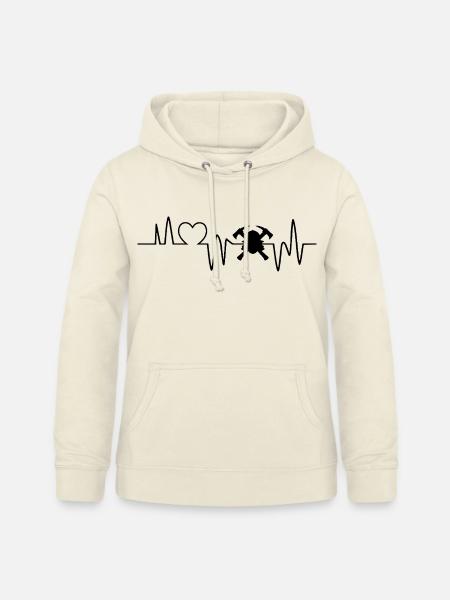 Herzschlag Feuerwehrmann Feuerwehr - Frauen Hoodie - Vanille-Milchshake
