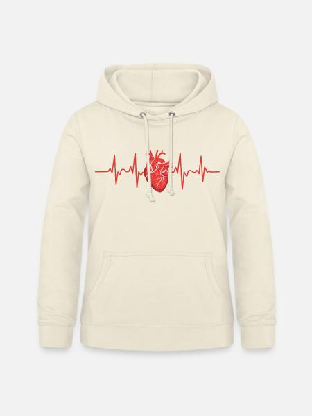 Herzschlag Design mit Anatomischem Fokus - Frauen Hoodie - Vanille-Milchshake