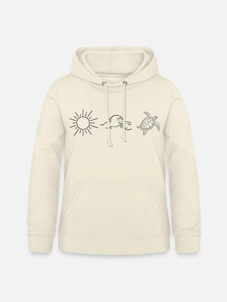 Meereskunst als Motiv - Frauen Hoodie - Vanille-Milchshake