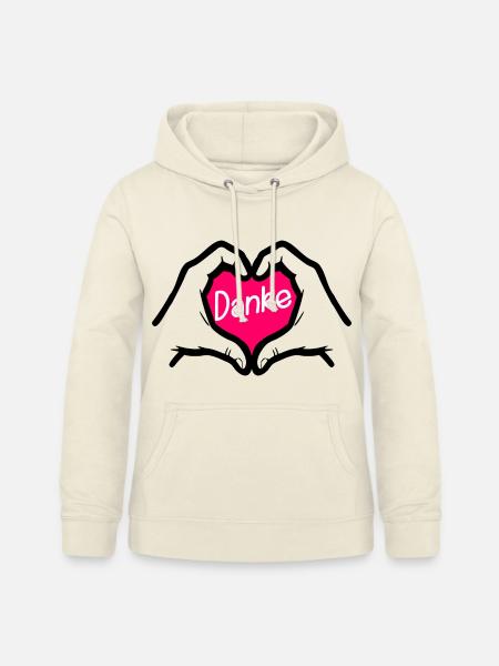 Dankeschön Danke HERZ - Frauen Hoodie - Vanille-Milchshake