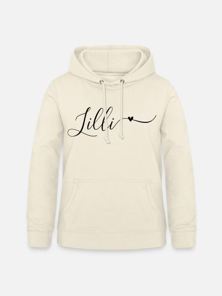 Lilli Name Vorname Dekorativ - Frauen Hoodie - Vanille-Milchshake